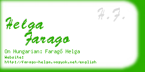 helga farago business card